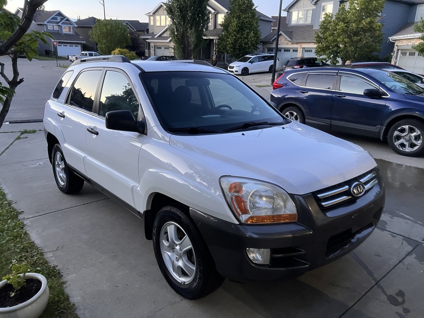 White Kia after exterior detailing